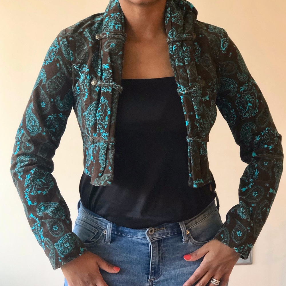 Woman or Youth Kenzie High Collar Velour Blazer